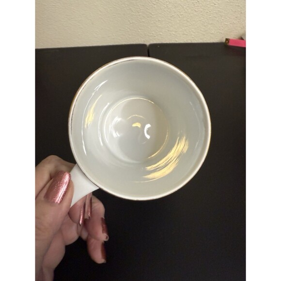 Limoges ABK#7 Porcelain Gold Trim German "Wife Don't Upset Your Husband" Cup - Picture 5 of 7